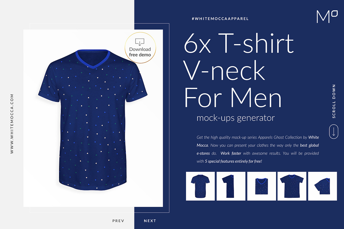 Men T-Shirt Ghost Mock-ups FREE DEMO, a Books & Magazine Mockup by Apparel_Mockups (Photo 5 of 23)