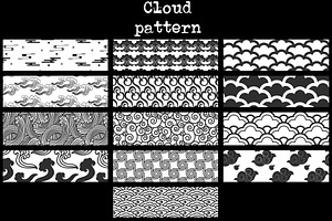 160 Clouds Stamp Brushes Procreate