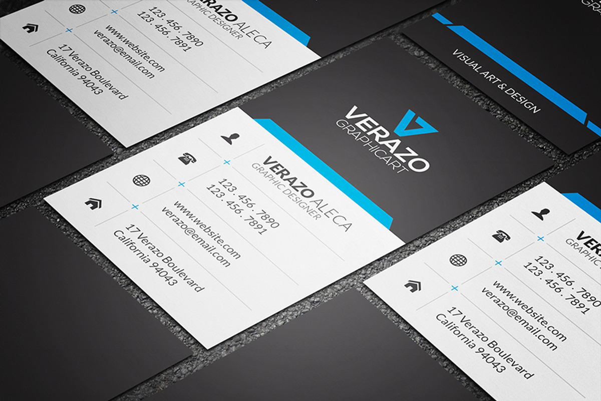 Clean Vertical Business Card, a Business Card Template by Verazo (Photo 3 of 4)