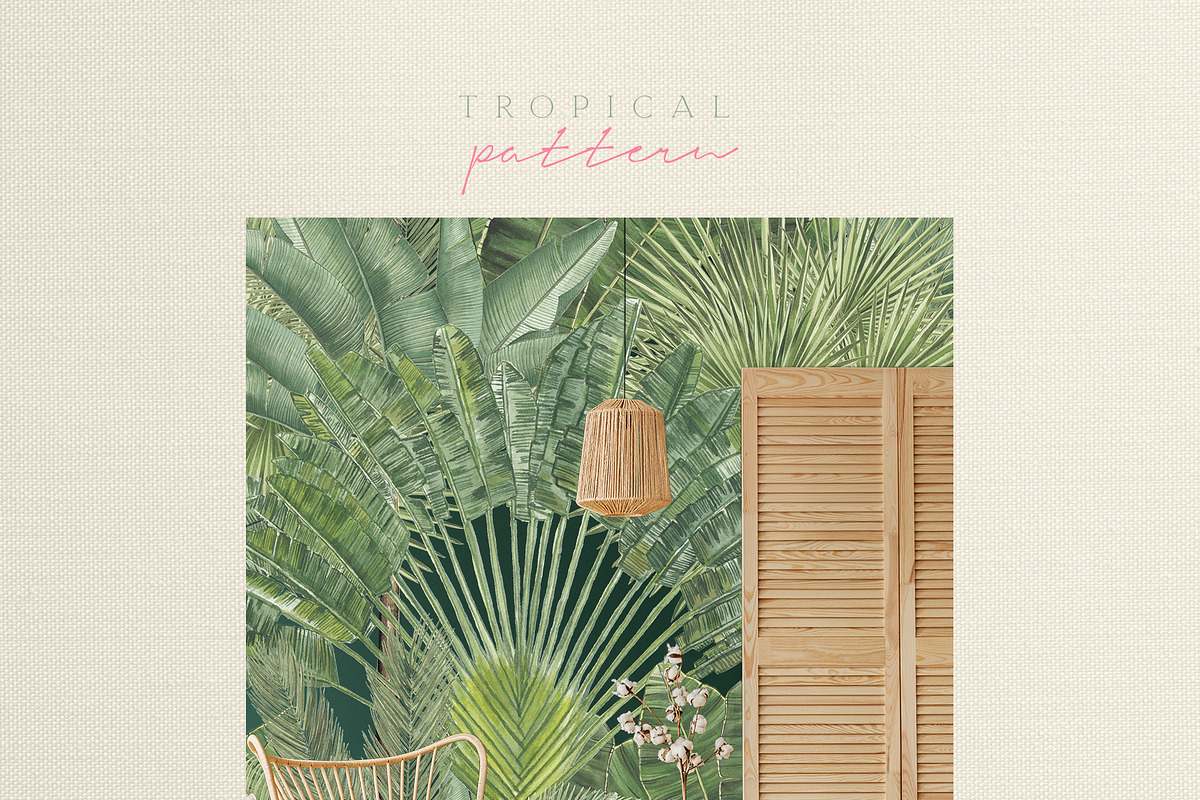 Tropical Vintage jungle palm leaves, a Texture Illustration by January Bloom (Photo 8 of 11)