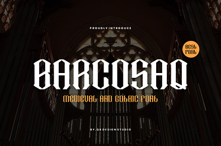 Barcosaq - Medieval & Gothic Font, a Blackletter Font by QR Design Studio