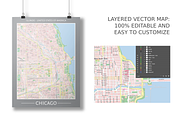 Chicago Street Map - City Map, a Work Illustration by Cartorical (Thumbnail 2 of 4)