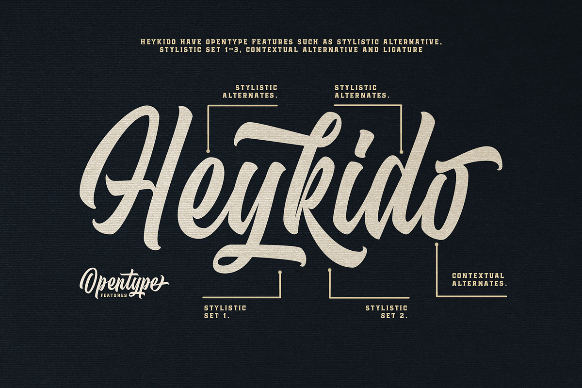 Heykido Script & Serif, a Slab Serif Font by Blankids Studio (Photo 4 of 14)