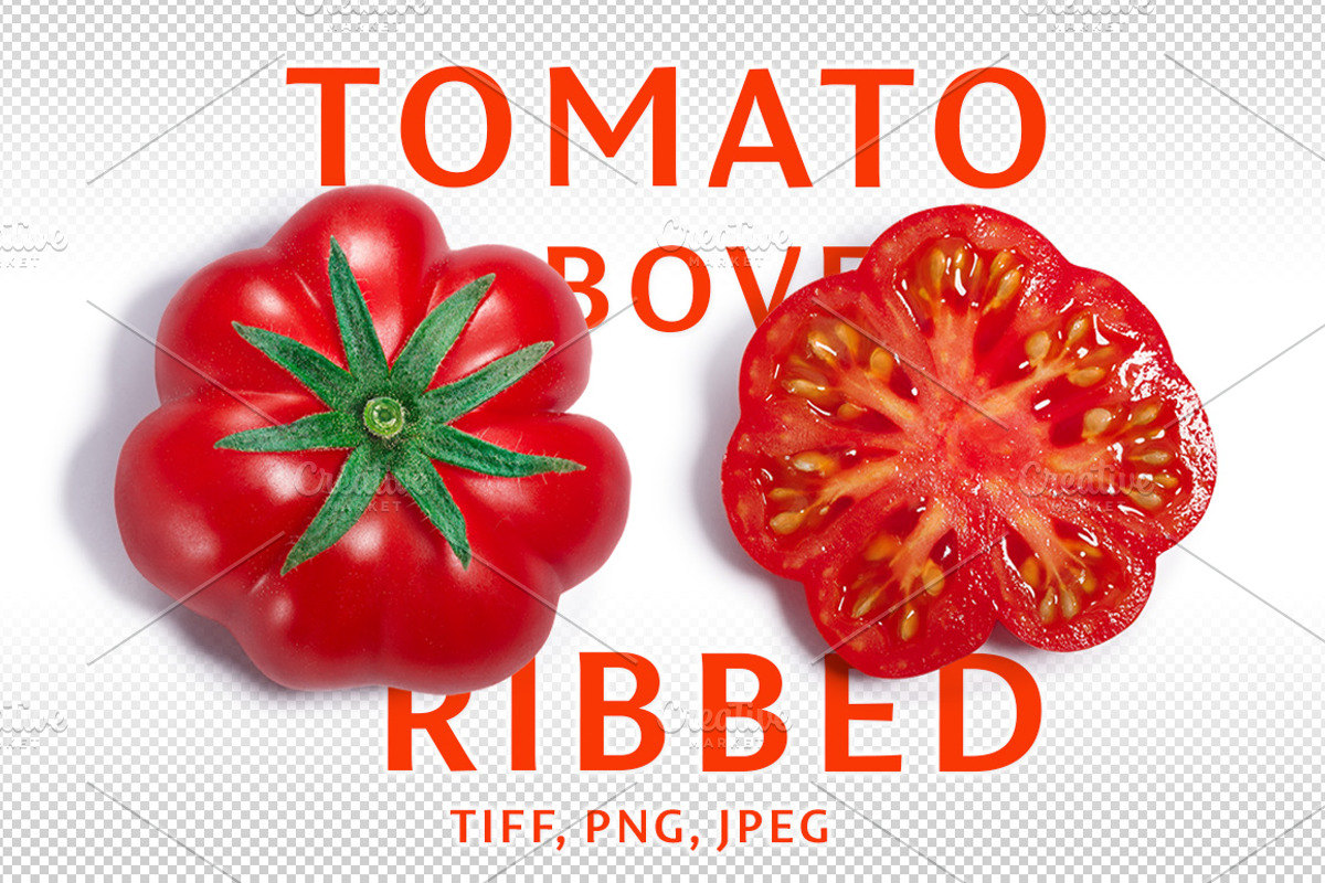 Ribbed tomato above, a Food & Drink Photo by Hortimages (Photo 1 of 3)