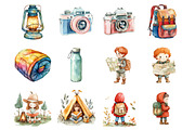 Cute Little Campers Clipart, an Illustration by Design Market (Thumbnail 2 of 4)