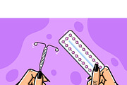 Female Contraception Methods, a Healthcare Illustration by MISS CHATZ (Thumbnail 3 of 3)