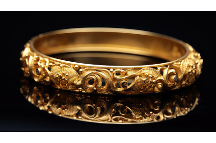 filigree gold bangles ai generated, a Beauty & Fashion Photo by pikepicture