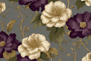 Floral Wall Mural & Wallpaper