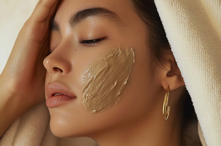 A woman relaxes with a facial mask, a Beauty & Fashion Photo by Amond Studio