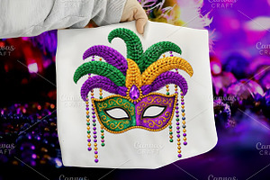 Mardi Gras Mask PNG, an Illustration by Canvas Craft