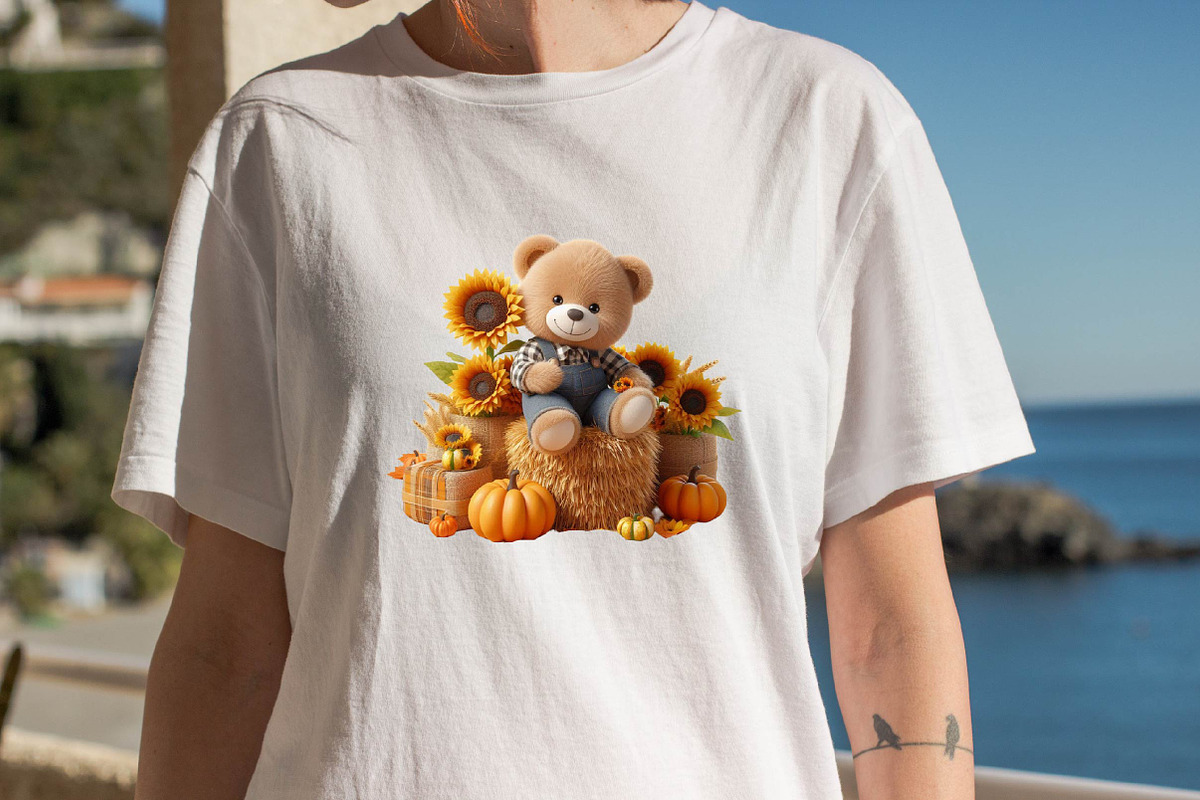 Autumn Teddy Bear Sublimation Clipa, an Illustration by SVGArt (Photo 7 of 8)