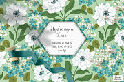 Hydrangea Lace Pattern & Motifs, a Pattern Graphic by Zeesi Design Garden (Thumbnail 1 of 12)