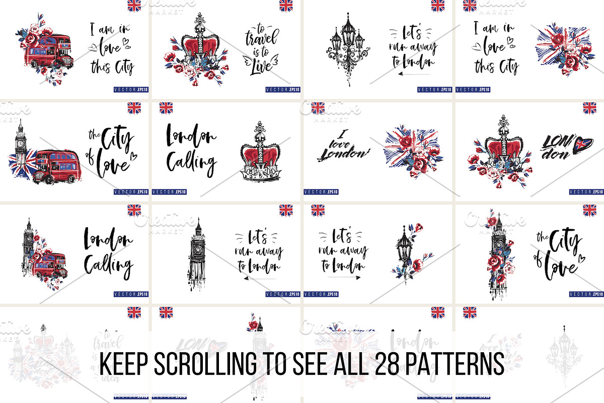 London Landmark Sights Set & 28Cards, an Object Graphic by Sopelkin (Photo 3 of 4)