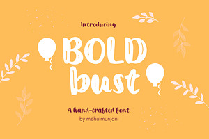 Bold burst bubble font