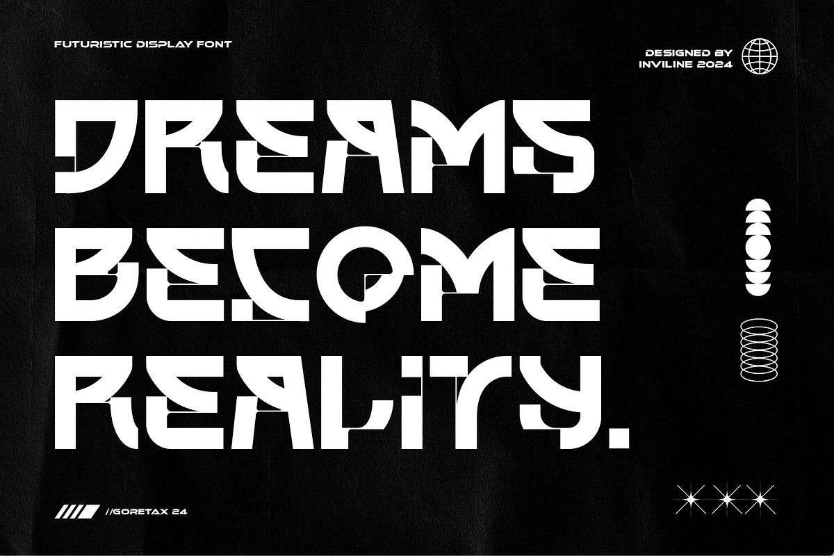 Goretax - Tech Display Font, a Sans Serif Font by Inviline.co (Photo 6 of 11)