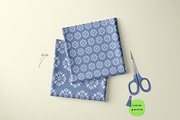 Blue and White Patterns Bundle, a Pattern Graphic by irenepachadesign (Thumbnail 3 of 6)