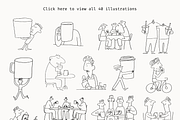 Naive Coffee Doodles, a Food Illustration by Veyla (Thumbnail 6 of 16)