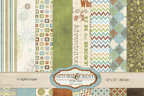 For Him Digital Paper Pack-16 preview 6