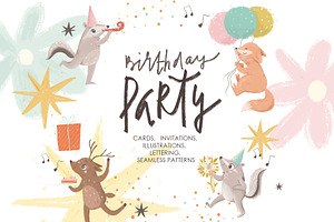 Birthday Clipart, Cards