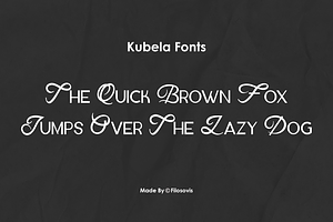 Kubela Decorative Font Type