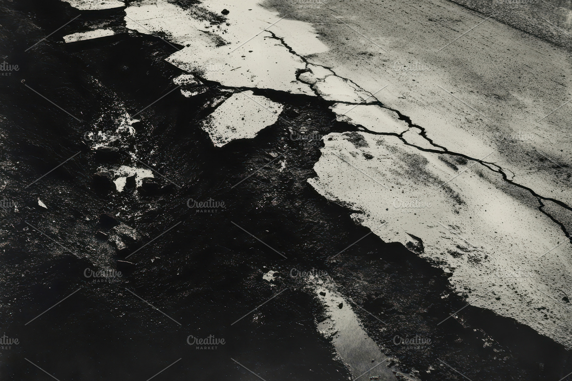 Cracked and Eroded Surface Revealing, a Photo by Tanuart