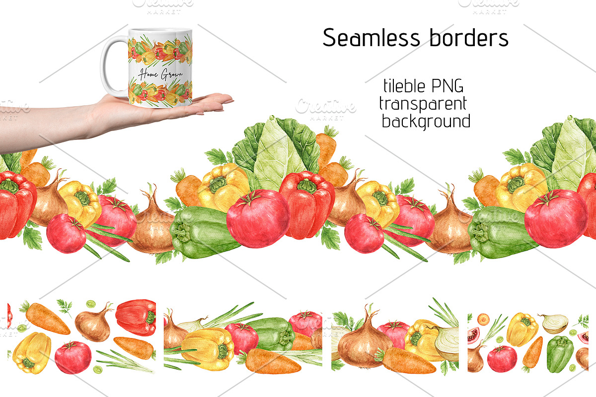 Vegetables Watercolor Clipart, a Food Illustration by Eves_Aquadreams (Photo 4 of 11)