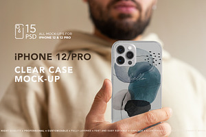 IPhone 12/Pro Clear Case MockUp