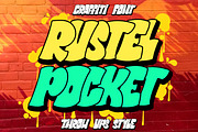 Rustel pocket -  A Graffiti font, a Handwritten Font by NuType (Thumbnail 1 of 9)