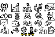 Business Success Icon Set, an Illustration by designvectx (Thumbnail 3 of 3)