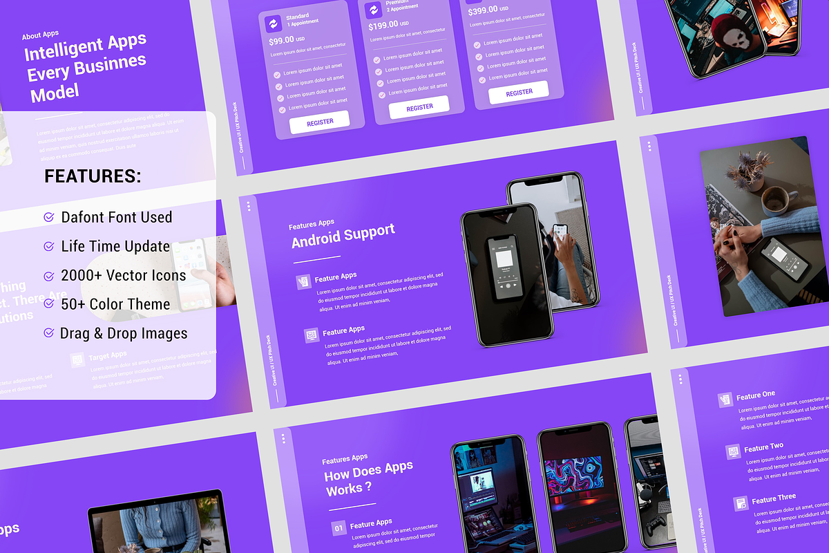UI UX Powerpoint Template, a Presentation Template by Azruca (Photo 2 of 6)