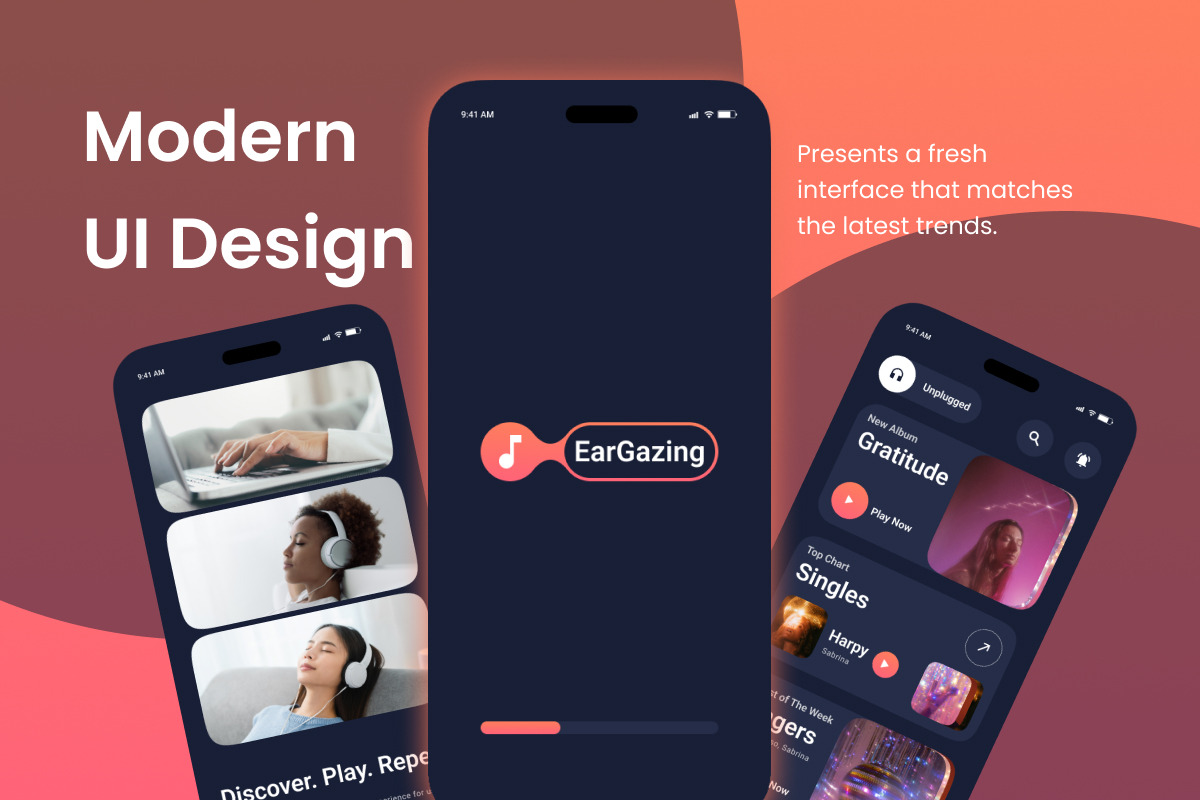 EarGazing - Music Streaming Mobile A, an App Template by twinstd (Photo 4 of 5)