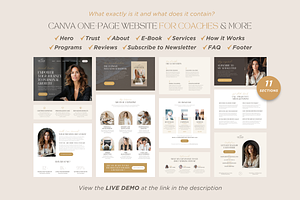 Coaching Website Template Canva Site