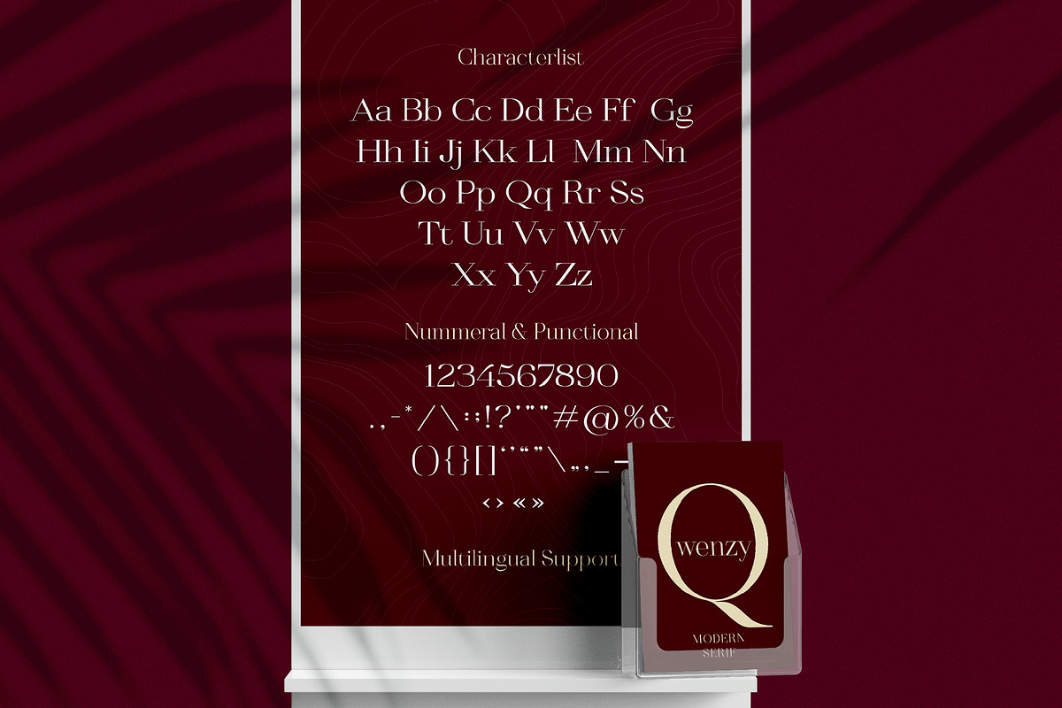Qwenzy - Modern Serif, a Serif Font by Typia Nesia (Photo 9 of 9)
