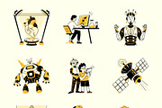 Artificial Intelligence Drawing Set, a Solid Icon by Vectors Market (Thumbnail 8 of 9)