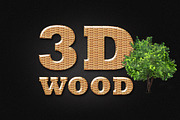 3d wood effect, a Layer Style Add-On by Chuhe86 (Thumbnail 3 of 4)