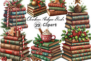 Watercolor Christmas Antique Books, an Illustration by Creative Art (Thumbnail 1 of 5)