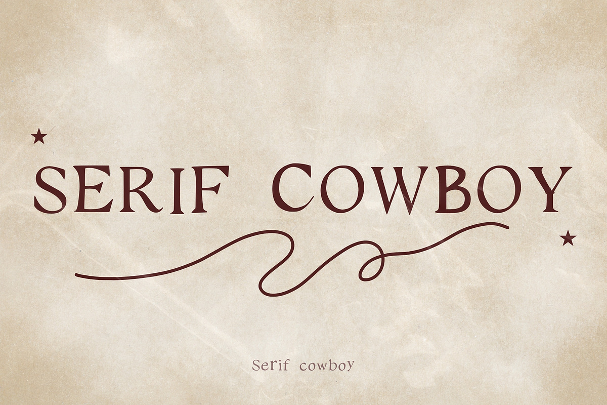 Serif Cowboy – Rustic Elegance, a Sans Serif Font by adenpinkstore (Photo 1 of 8)
