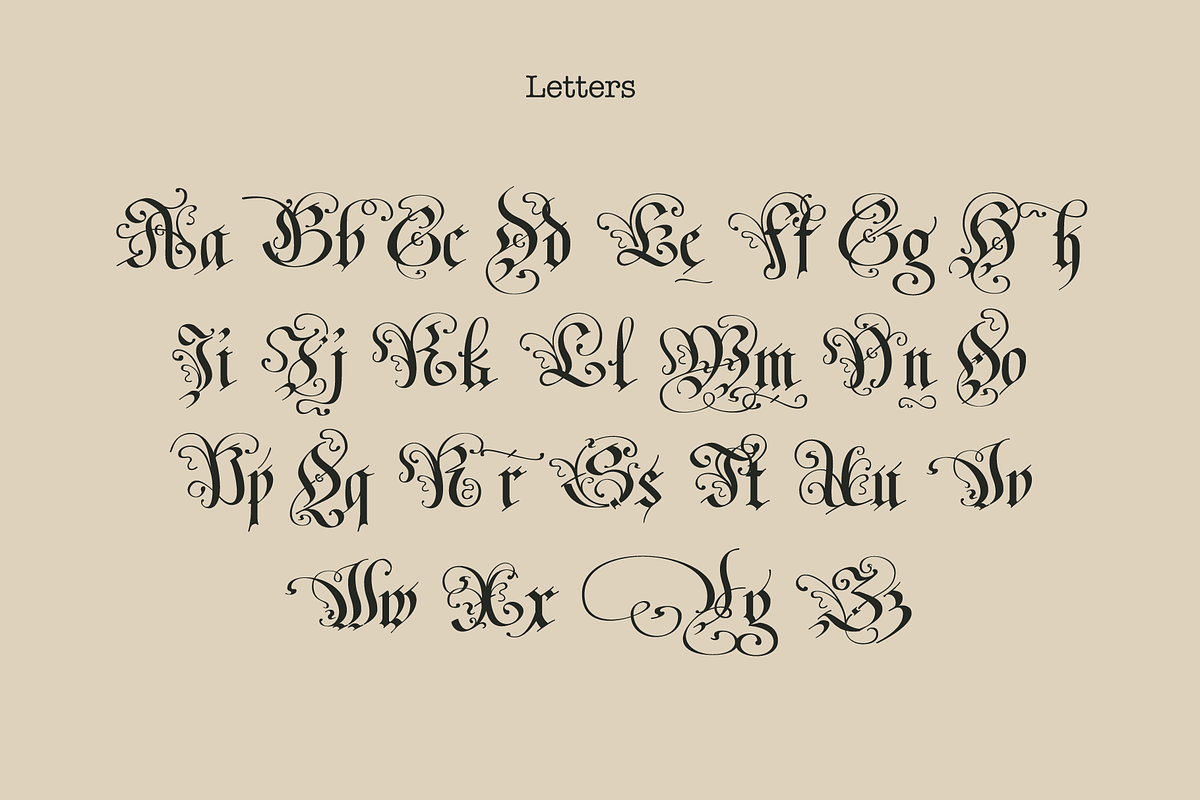 Fraktur Blackletter Gothic Font, a Blackletter Font by kaer_shop (Photo 3 of 11)