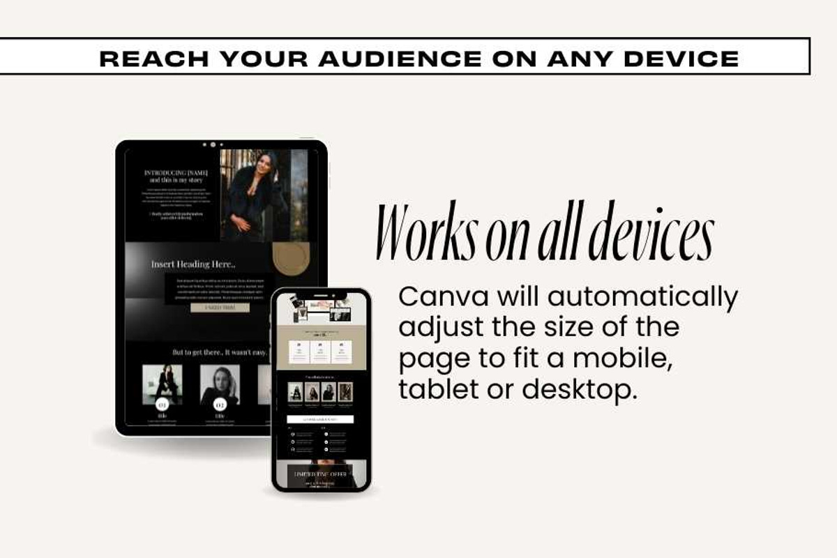 Canva Sales Page - Noir Luxe, a Templates & Theme by Freedom Business Shop (Photo 5 of 10)