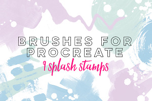 9 Splash Stamps - Procreate Brushes