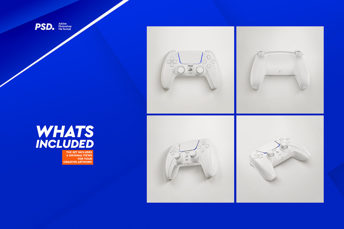 PS5 DualSense Controller set, a Product Mockup by OllStore (Photo 5 of 13)