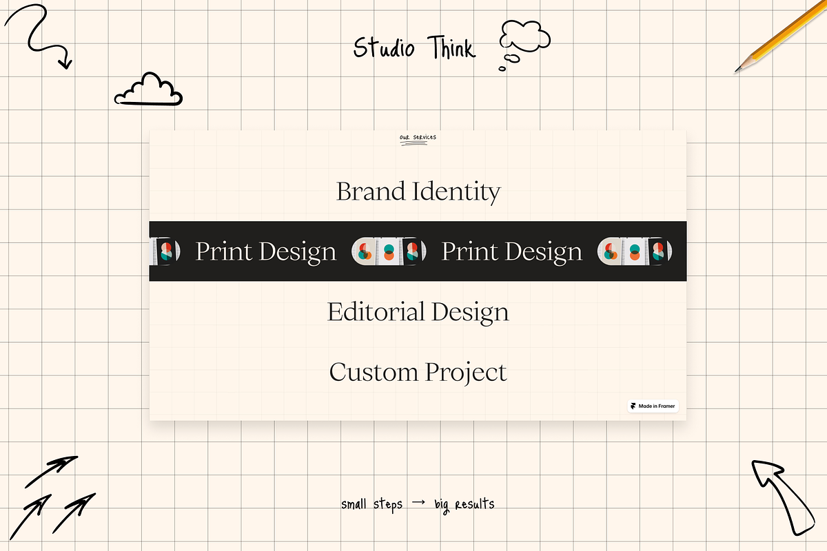 Studio Think Framer Agency Template, a Templates & Theme by Huehaus Studio (Photo 3 of 4)