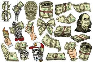 Money vector illustrations, a Branding & Logo Template by DGIM studio