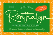 Ronthalyn Handwritten Signature Font, a Script Font by Letterena Studios Script (Thumbnail 1 of 15)