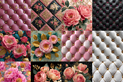 Pink and Gold Floral Digital Paper, a Pattern Graphic by LA Design (Thumbnail 4 of 10)