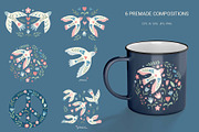 Birds and Flowers. Folk Art, a Decorative Illustration by Irina Ostapenko (Thumbnail 4 of 9)