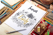 Foliage & Crayon Wedding Invite I, an Invitation Template by The Wedding Shop (Thumbnail 2 of 6)