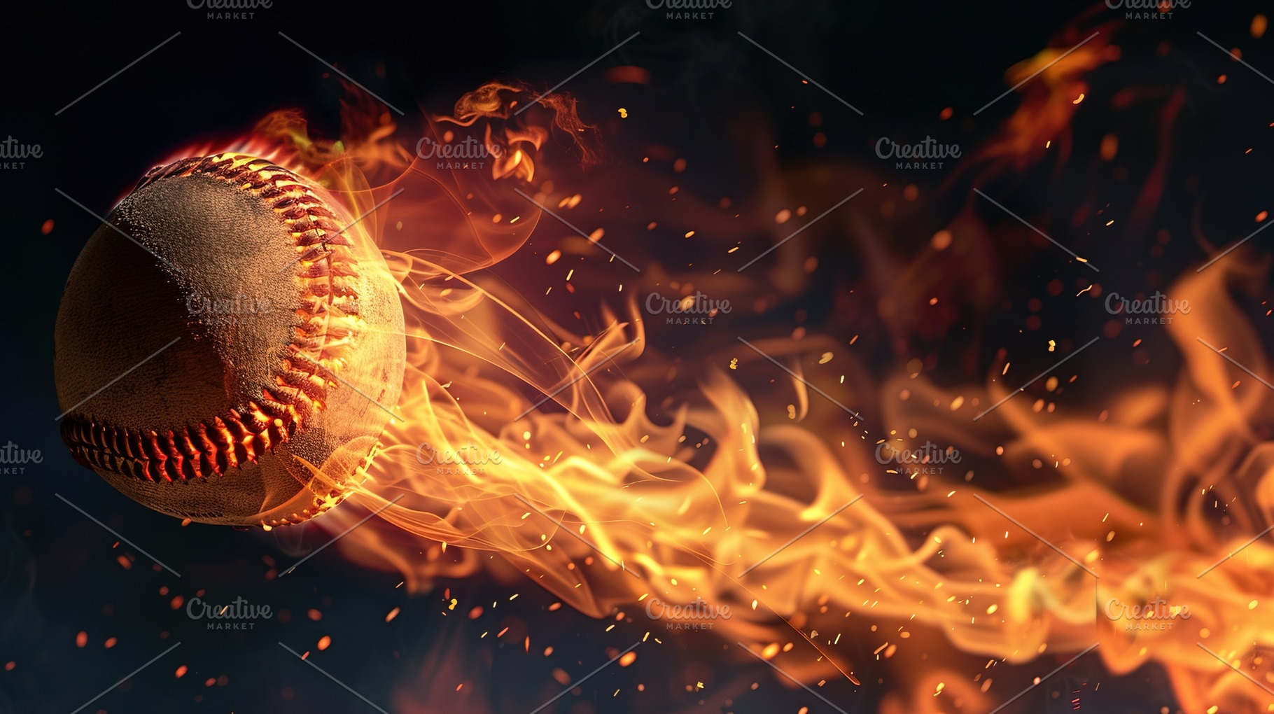 Baseball on Fire, a Sports & Recreation Photo by Ales Munt