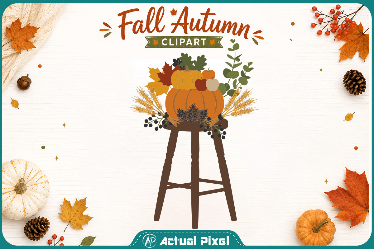 Fall Autumn Clipart Bundle, a Seasonal Illustration by Actual Pixel (Photo 18 of 21)