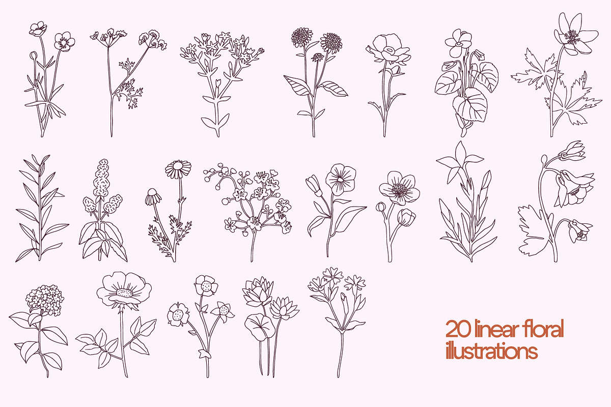 BLOOM floral spring summer bundle, a Seasonal Illustration by Lena Nikolaeva (Photo 9 of 14)